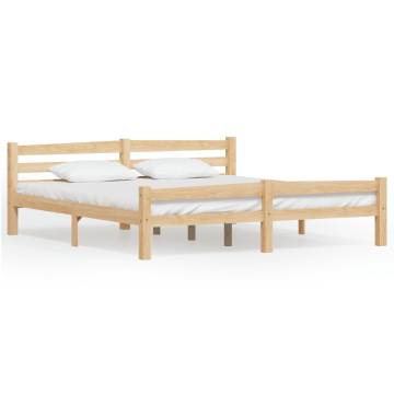 Solid Pinewood Bed Frame 180x200 cm Super King | HipoMarket