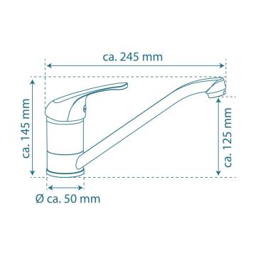 SCHÜTTE FALCON Low Pressure Chrome Sink Mixer - Durable Design