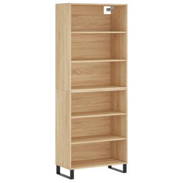 Stylish Highboard Sonoma Oak 69.5x32.5x180 cm | HipoMarket