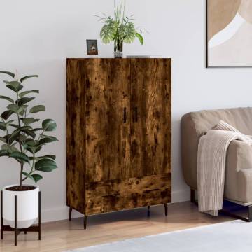 Stylish Smoked Oak Highboard - Modern Storage Solution | Hipomarket