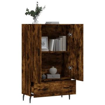 Stylish Smoked Oak Highboard - Modern Storage Solution | Hipomarket