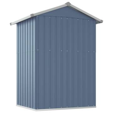 Garden Shed Grey 126x97.5 cm - Galvanised Steel Storage