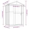 Garden Shed Grey 126x97.5 cm - Galvanised Steel Storage