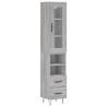 Highboard Grey Sonoma 34.5x34x180 cm - Stylish Storage Solution