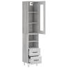 Highboard Grey Sonoma 34.5x34x180 cm - Stylish Storage Solution