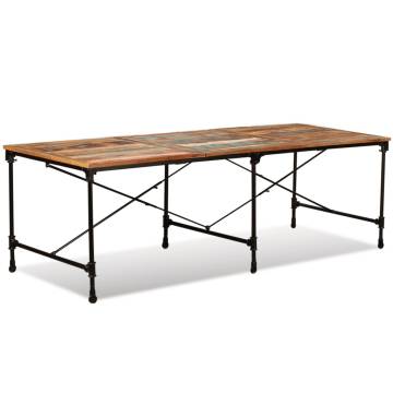 Stylish 240 cm Dining Table | Solid Reclaimed Wood