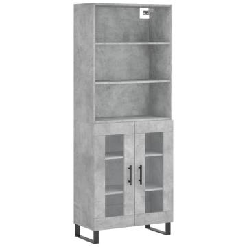 Highboard Concrete Grey - Stylish Storage Solution | Hipomarket