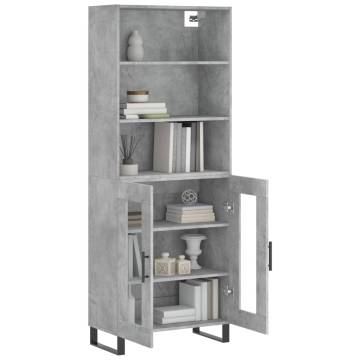 Highboard Concrete Grey - Stylish Storage Solution | Hipomarket