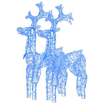 Reindeer Christmas Decorations - 2 pcs Acrylic | Hipomarket