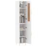 Elegant Highboard High Gloss White - 34.5x34x180 cm