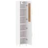 Elegant Highboard High Gloss White - 34.5x34x180 cm