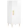 Elegant Highboard High Gloss White - 34.5x34x180 cm