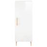 Elegant Highboard High Gloss White - 34.5x34x180 cm