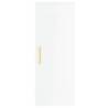 Elegant Highboard High Gloss White - 34.5x34x180 cm