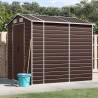 Garden Shed Brown 191x215x198 cm Galvanised Steel Colour brown Size 191 x 215 x 198 cm Quantity in Package 1 