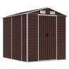 Garden Shed Brown 191x215 cm - Durable Galvanised Steel