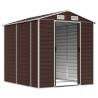 Garden Shed Brown 191x215 cm - Durable Galvanised Steel