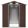 Garden Shed Brown 191x215 cm - Durable Galvanised Steel