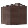 Garden Shed Brown 191x215 cm - Durable Galvanised Steel