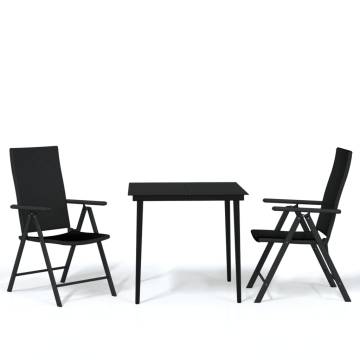 3 Piece Garden Dining Set - Stylish Outdoor Furniture