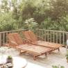 Sun Loungers 2 pcs Solid Wood Acacia Quantity in Package 1 Model 2 sunloungers 