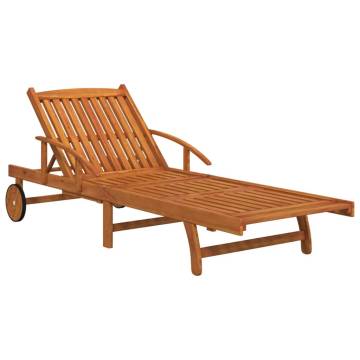 Sun Loungers 2 pcs Solid Wood Acacia for Your Outdoor Space