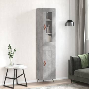 Highboard Concrete Grey - Stylish Storage Solution | Hipomarket UK