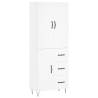 Stylish Highboard White 69.5x34x180 cm - Quality Storage