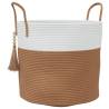 Stylish Brown & White Storage Basket Ø40x35 cm | HipoMarket