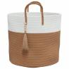 Stylish Brown & White Storage Basket Ø40x35 cm | HipoMarket