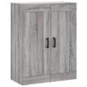 Stylish Highboard Grey Sonoma - 69.5x34x180 cm Engineered Wood