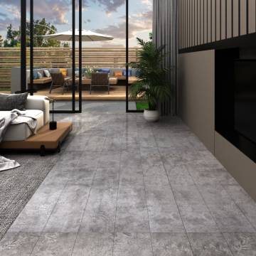 Self-Adhesive PVC Flooring Planks - Concrete Grey 5.21 m²