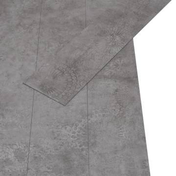 Self-Adhesive PVC Flooring Planks - Concrete Grey 5.21 m²