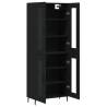 Stylish Highboard Black | 69.5x34x180 cm | Quality Wood