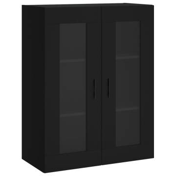 Stylish Highboard Black | 69.5x34x180 cm | Quality Wood