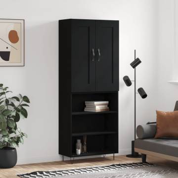 Highboard Black - Stylish Storage Solution | HiPoMarket