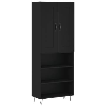 Highboard Black - Stylish Storage Solution | HiPoMarket