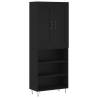 Highboard Black - Stylish Storage Solution | HiPoMarket