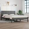 Bed Frame Grey Solid Wood Pine 120x200 cm Colour grey Size 120 x 200 cm 