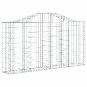 Arched Gabion Baskets 4 pcs - Durable Galvanised Iron