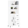 Stylish Highboard White 69.5x34x180 cm - Durable & Elegant