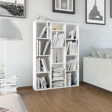 High Gloss White Room Divider/Book Cabinet | HipoMarket