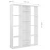 High Gloss White Room Divider/Book Cabinet | HipoMarket