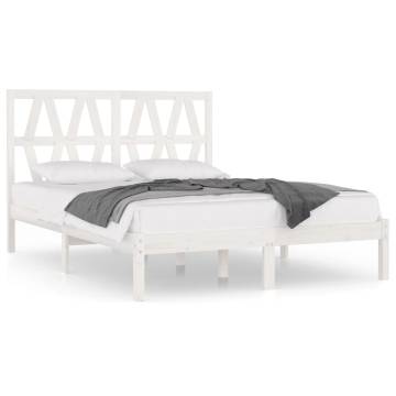 White Solid Pine Bed Frame 120x200 cm | HipoMarket