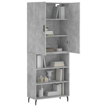 Concrete Grey Highboard - Stylish Storage Solution | Hipomarket