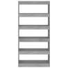 Stylish Grey Sonoma Book Cabinet & Room Divider | 80x30x166 cm