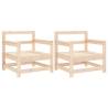 Garden Chairs 2 pcs Solid Wood Pine | Cozy Outdoor Seating