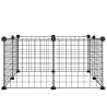 8-Panel Pet Cage Black 35x35 cm Steel - Spacious & Durable