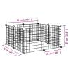 8-Panel Pet Cage Black 35x35 cm Steel - Spacious & Durable