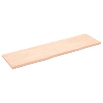 Wall Shelf 180x50 cm - Untreated Solid Oak Wood - Hipo Market